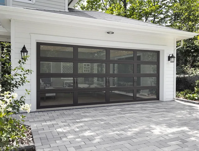 Stallings Garage Door Repair design specialist presenting custom garage door options to Stallings homeowner