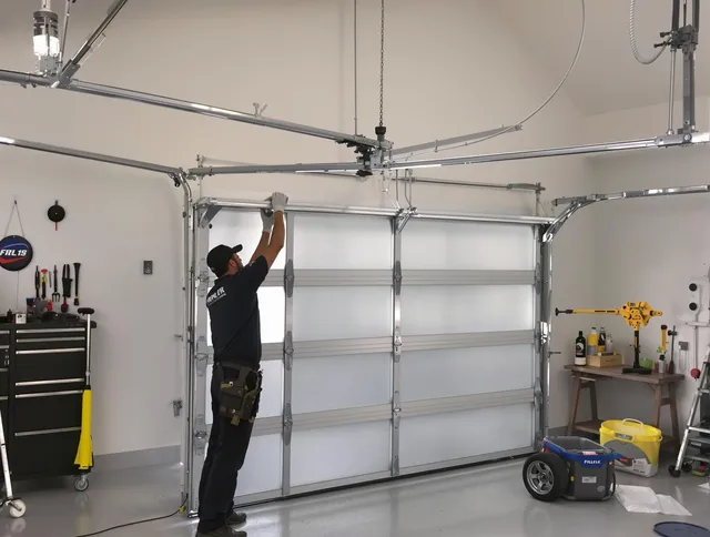 Stallings Garage Door Repair certified team performing precision garage door installation in Stallings