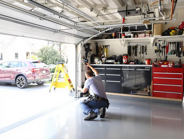 Local garage door repair service by Stallings Garage Door Repair in Stallings