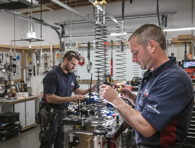 Garage door spring repair service by Stallings Garage Door Repair in Stallings